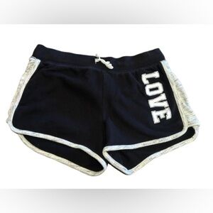 Xersion Girls Black Shorts with White Trim and “LOVE” Size Extra Large 16